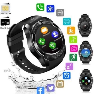 Smart Watch Montre Intelligente Connectée – SIM – Bluetooth – Carte Mémoire – Camera – Noir